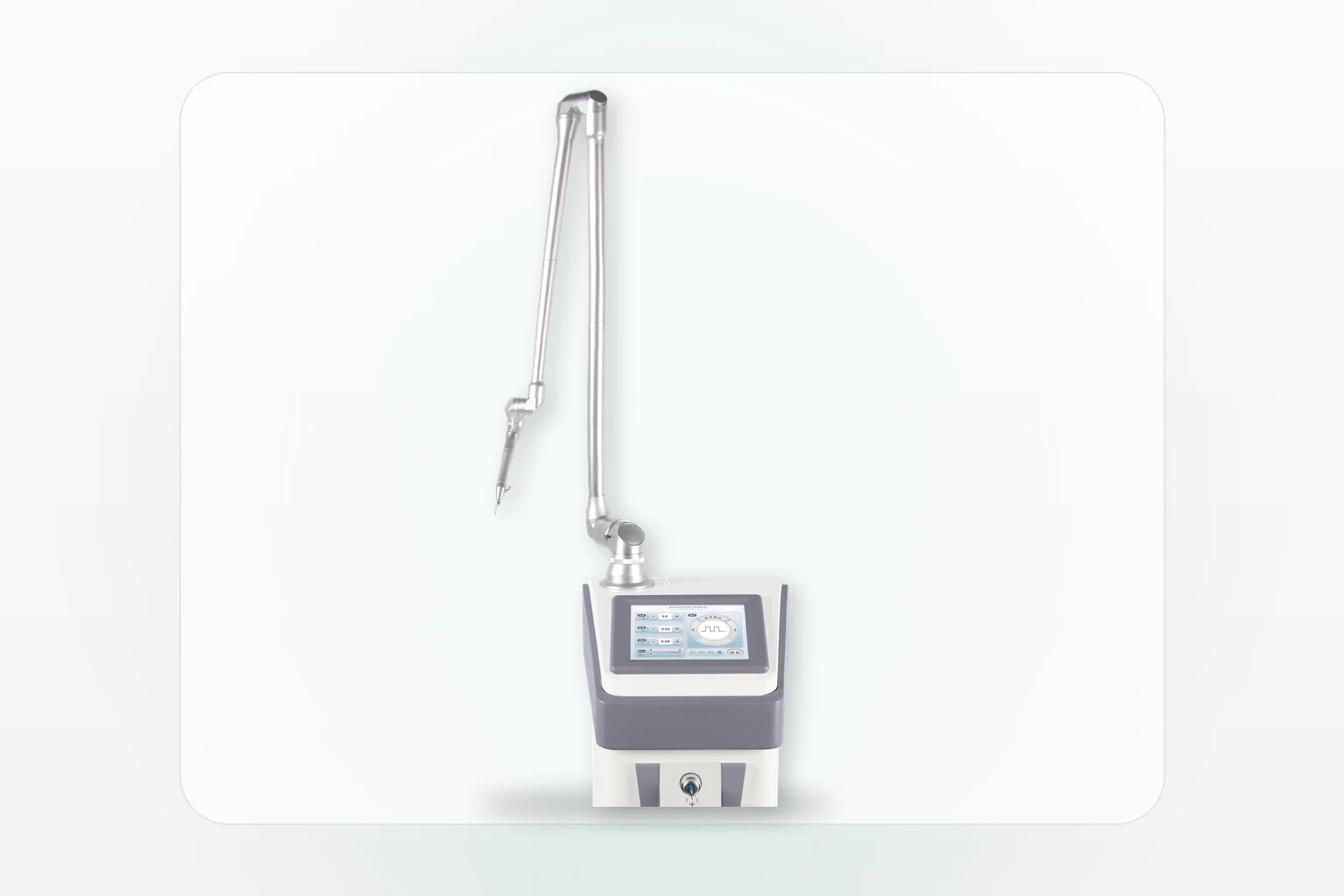 JLT 100BS articulated light guide arm and control screen